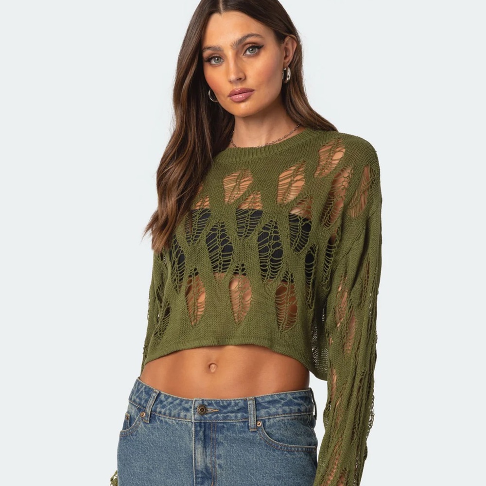 Clover Distressed Sweater